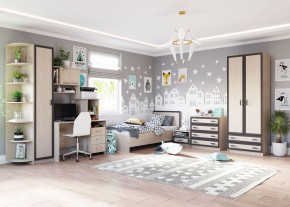 НАОМИ Шкаф 1 створчатый с полками и штангой в Нытве - nytva.ok-mebel.com | фото 2