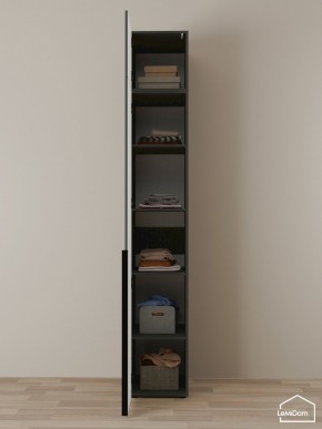 Шкаф с антресолью Linnea MHR-1A-2 2450х400х510 (Графит-М 11.1.25) в Нытве - nytva.ok-mebel.com | фото 4
