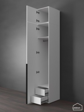 Шкаф с антресолью Linnea MHR-1A-3 2450х400х510 (Белый-М 11.1.1) в Нытве - nytva.ok-mebel.com | фото 6