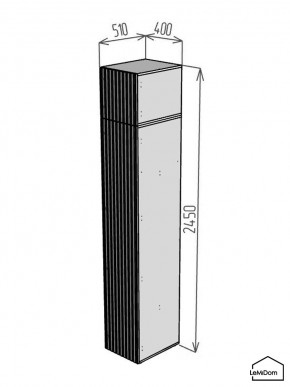 Шкаф с антресолью Linnea MHR-1A-4 2450х400х510 (ДВ-М 11.1.25) в Нытве - nytva.ok-mebel.com | фото 2