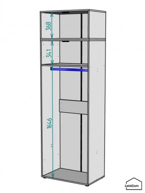 Шкаф с антресолью Linnea MHR-2A-1 2450х800х510 (ДВ-М 11.1.25) в Нытве - nytva.ok-mebel.com | фото 3