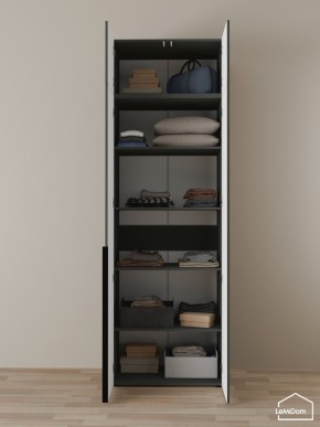 Шкаф с антресолью Linnea MHR-2A-2 2450х800х510 (Графит-М 11.1.25) в Нытве - nytva.ok-mebel.com | фото 4