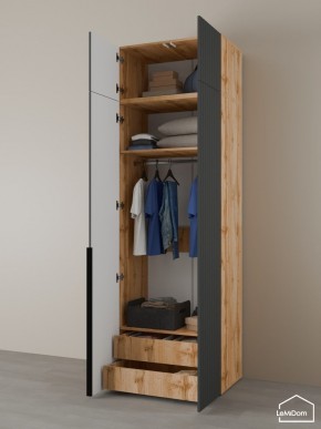 Шкаф с антресолью Linnea MHR-2A-3 2450х800х510 (ДВ-М 11.1.25) в Нытве - nytva.ok-mebel.com | фото 5