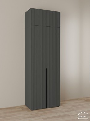 Шкаф с антресолью Linnea MHR-2A-3 2450х800х510 (Графит-М 11.1.25) в Нытве - nytva.ok-mebel.com | фото