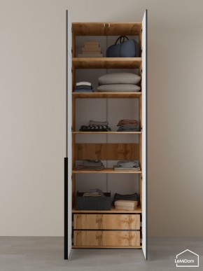 Шкаф с антресолью Linnea MHR-2A-4 2450х800х510 (ДВ-М 11.1.25) в Нытве - nytva.ok-mebel.com | фото 7