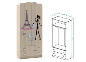 Шкаф для одежды с ящиками Париж в Нытве - nytva.ok-mebel.com | фото 1