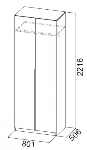 Шкаф ШК-5 + 2 полки + ящики (800) Графит в Нытве - nytva.ok-mebel.com | фото 5