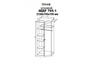 KI-KI ШДУ765.1 Шкаф угловой (белый/белое дерево) в Нытве - nytva.ok-mebel.com | фото 2