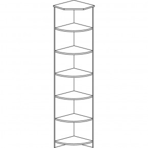 Шкаф угловой открытый №607 Инна Денвер темный в Нытве - nytva.ok-mebel.com | фото 2