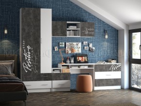 ВЕГА NEW Позитив Шкаф (Бетон темный/белый) в Нытве - nytva.ok-mebel.com | фото 3