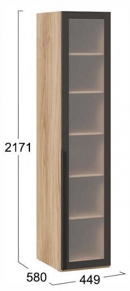 Шкаф-витрина Порто СМ-393.07.008 в Нытве - nytva.ok-mebel.com | фото 3