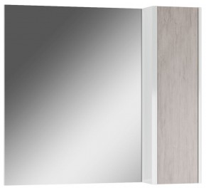 Шкаф-зеркало Uno 80 Дуб серый левый/правый Домино (DU1504HZ) в Нытве - nytva.ok-mebel.com | фото
