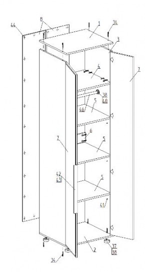 Спальный гарнитур "Лео" (модульный) в Нытве - nytva.ok-mebel.com | фото 11