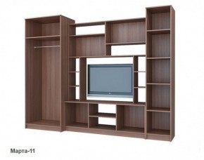 Стенка Марта 11 (Венге/Беленый дуб) в Нытве - nytva.ok-mebel.com | фото 4