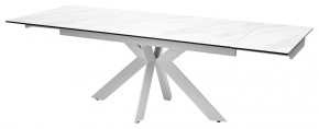 Стол BELLUNO 160 MARBLES KL-99 Белый мрамор матовый, итальянская керамика/ белый каркас, ®DISAUR в Нытве - nytva.ok-mebel.com | фото 6