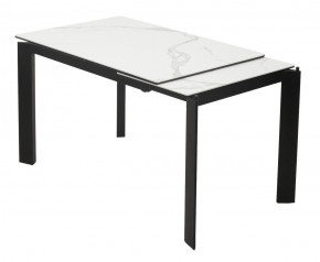 Стол CORNER 120 HIGH GLOSS STATUARIO керамика, стекло/ черный каркас, ®DISAUR в Нытве - nytva.ok-mebel.com | фото 3