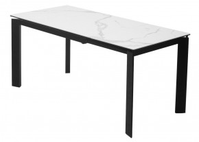 Стол CORNER 120 HIGH GLOSS STATUARIO керамика, стекло/ черный каркас, ®DISAUR в Нытве - nytva.ok-mebel.com | фото 5