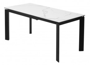 Стол CORNER 120 HIGH GLOSS STATUARIO керамика, стекло/ черный каркас, ®DISAUR в Нытве - nytva.ok-mebel.com | фото 6