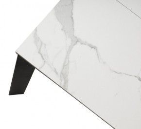 Стол CORNER 120 HIGH GLOSS STATUARIO керамика, стекло/ черный каркас, ®DISAUR в Нытве - nytva.ok-mebel.com | фото 8