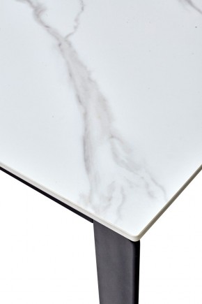 Стол CORNER 120 MATT WHITE MARBLE SOLID CERAMIC / BLACK, ®DISAUR в Нытве - nytva.ok-mebel.com | фото 3