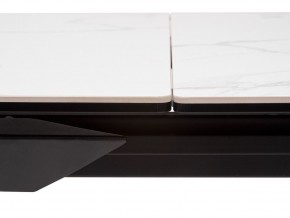 Стол CREMONA 140 HIGH GLOSS STATUARIO Белый мрамор глянцевый, керамика/ черный каркас, ®DISAUR в Нытве - nytva.ok-mebel.com | фото 5