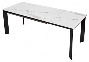 Стол CREMONA 140 HIGH GLOSS STATUARIO Белый мрамор глянцевый, керамика/ черный каркас, ®DISAUR в Нытве - nytva.ok-mebel.com | фото 8