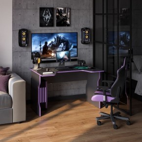 Стол компьютерный ВАРДИГ K1 120x82, антрацит/фиолетовый в Нытве - nytva.ok-mebel.com | фото 4
