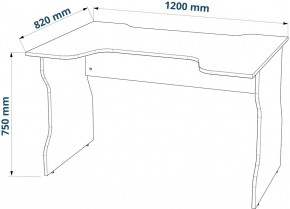 Стол компьютерный ВАРДИГ K1 120x82, антрацит/лайм в Нытве - nytva.ok-mebel.com | фото 3