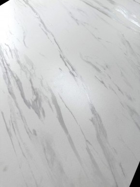 Стол MATERA 160 MARBLES KL-99 Белый мрамор матовый, итальянская керамика/ черный каркас, ®DISAUR в Нытве - nytva.ok-mebel.com | фото 3