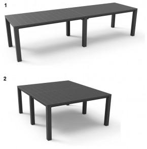 Стол раскладной Джули (Julie Double table 2 configurations) Графит в Нытве - nytva.ok-mebel.com | фото 1