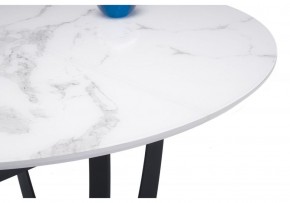 Стол стеклянный Венера белый мрамор / графит в Нытве - nytva.ok-mebel.com | фото 5