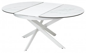 Стол TRENTO 120 HIGH GLOSS STATUARIO Белый мрамор глянцевый, керамика/ белый каркас, ®DISAUR в Нытве - nytva.ok-mebel.com | фото 6