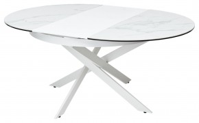 Стол TRENTO 120 HIGH GLOSS STATUARIO Белый мрамор глянцевый, керамика/ белый каркас, ®DISAUR в Нытве - nytva.ok-mebel.com | фото 7