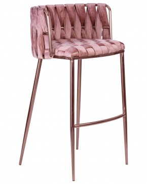 Стул барный DOBRIN EMMA ROSE GOLD, розовый велюр (VF-10) в Нытве - nytva.ok-mebel.com | фото 2