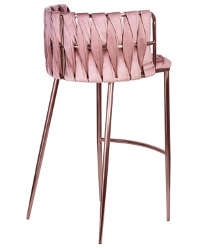 Стул барный DOBRIN EMMA ROSE GOLD, розовый велюр (VF-10) в Нытве - nytva.ok-mebel.com | фото 4