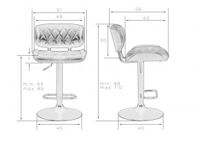 Стул барный DOBRIN MORGAN, цвет черный глянец PU ABD 002 в Нытве - nytva.ok-mebel.com | фото 11