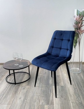 Стул CHIC BLUVEL-86 NAVY BLUE / черный каркас М-City в Нытве - nytva.ok-mebel.com | фото 3