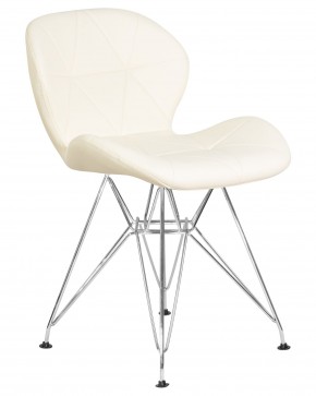 Стул обеденный DOBRIN BUTTERFLY CHROME, ножки хром, цвет кремовый в Нытве - nytva.ok-mebel.com | фото 2