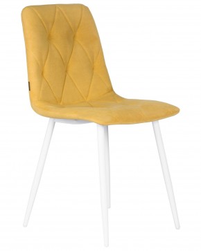 Стул обеденный DOBRIN CHILLY ROMBO, Горчичный Simple 15, основание белый в Нытве - nytva.ok-mebel.com | фото 2