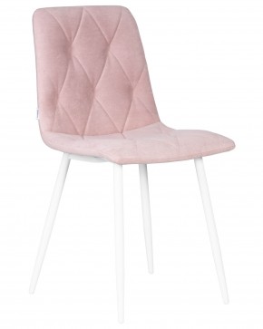Стул обеденный DOBRIN CHILLY ROMBO, Розовый Simple 03, основание белый в Нытве - nytva.ok-mebel.com | фото