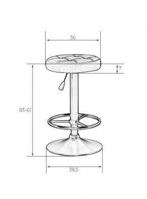 Табурет барный DOBRIN BRUNO LM-5008 (бело-чёрный) в Нытве - nytva.ok-mebel.com | фото 2