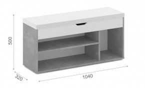 Тумба для обуви Аризона с нишей Ателье светлый/Белый (Вайт) в Нытве - nytva.ok-mebel.com | фото 2