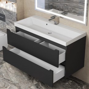 Тумба под раковину Uperwood Tanos 100 см, подвесная, черная матовая в Нытве - nytva.ok-mebel.com | фото 10