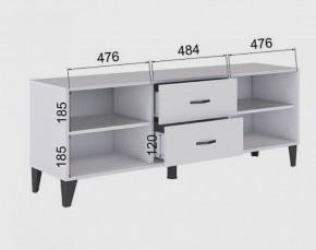 Тумба под ТВ ТВМ-6 (белый) в Нытве - nytva.ok-mebel.com | фото 2