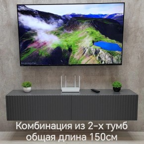 Тумба подвесная под ТВ LINES MTV1-MA 750 Темно-серый (Графит-M 10.1.25) в Нытве - nytva.ok-mebel.com | фото 10