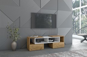 Тумба раздвижная (ЛДСП дуб крафт золотой/белый) в Нытве - nytva.ok-mebel.com | фото 3