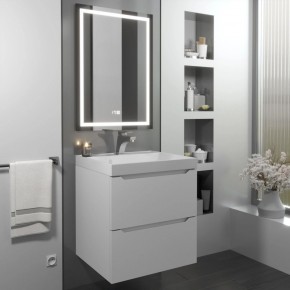 Тумба с раковиной Uperwood Tanos 50 см, подвесная, белая матовая в Нытве - nytva.ok-mebel.com | фото