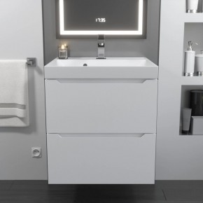 Тумба с раковиной Uperwood Tanos 50 см, подвесная, белая матовая в Нытве - nytva.ok-mebel.com | фото 10