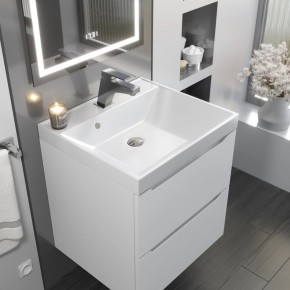 Тумба с раковиной Uperwood Tanos 50 см, подвесная, белая матовая в Нытве - nytva.ok-mebel.com | фото 9