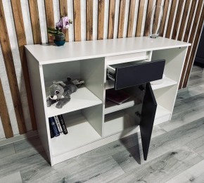 Тумба ТВ малая Парус (Белый/Графит) в Нытве - nytva.ok-mebel.com | фото 2